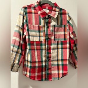 boy christmas plaid shirt